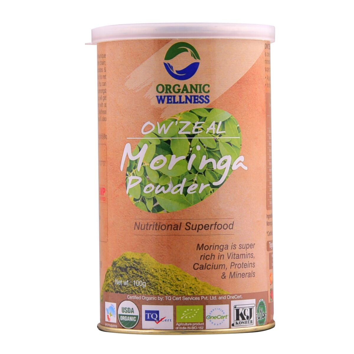 Organic Wellness Moringa Powder 100 Gram Tin